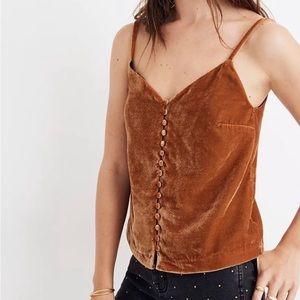 Madewell Velvet Button-Down Cami